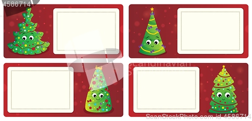 Image of Stylized Christmas theme cards 1