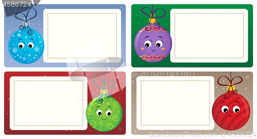 Image of Stylized Christmas theme cards 4