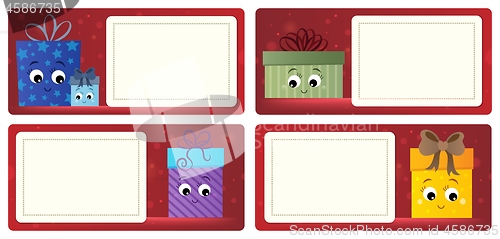 Image of Stylized Christmas theme cards 5