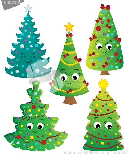 Image of Stylized Christmas trees collection 2