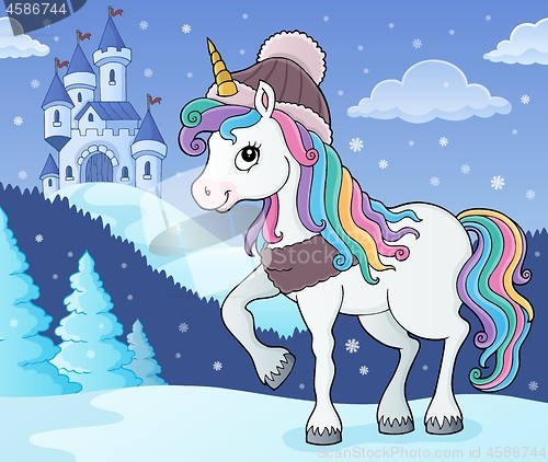 Image of Winter unicorn theme image 2