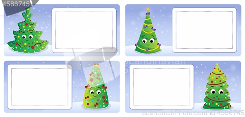 Image of Stylized Christmas theme cards 2