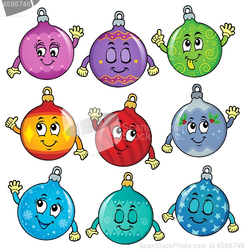 Image of Happy Christmas ornaments theme image 6