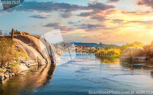 Image of Sunset landscape in Aswan