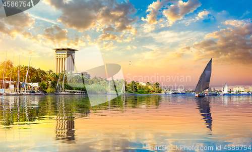 Image of Cloudy sunset over Nile