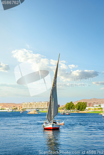 Image of Sailboat riding on Nile