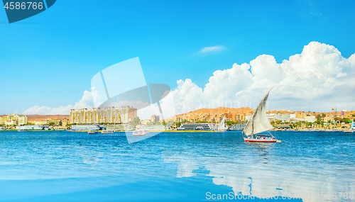 Image of Blue sky over Nile