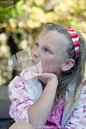 Image of wistful young girl