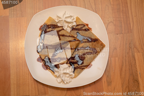 Image of Stuffed Chocolate Crepes