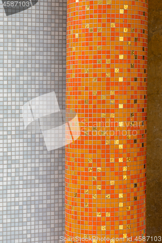 Image of Orange Tiles Pillar