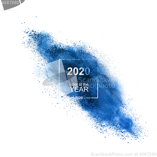 Image of Powder explosion in a trend of the year 2020 color.