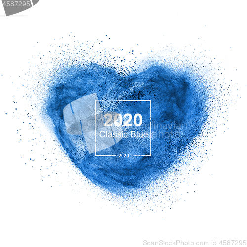 Image of Classic blue powder in the shape of heart.