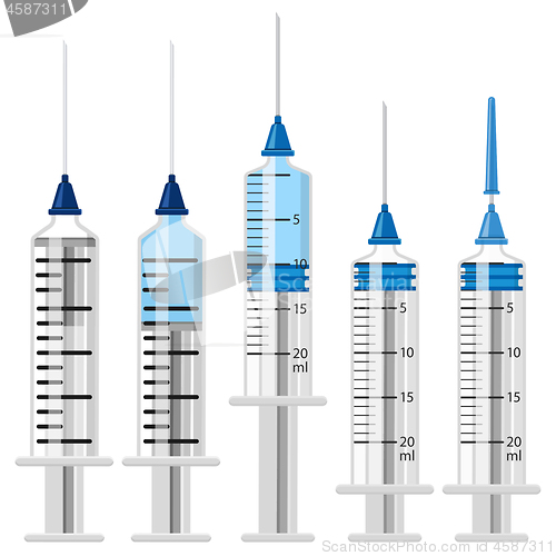 Image of Set Plastic Medical Syringes