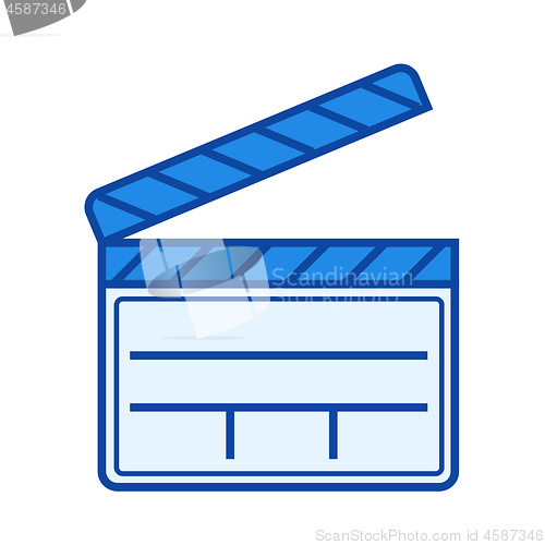 Image of Clapper board line icon.