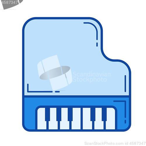 Image of Grand piano line icon.