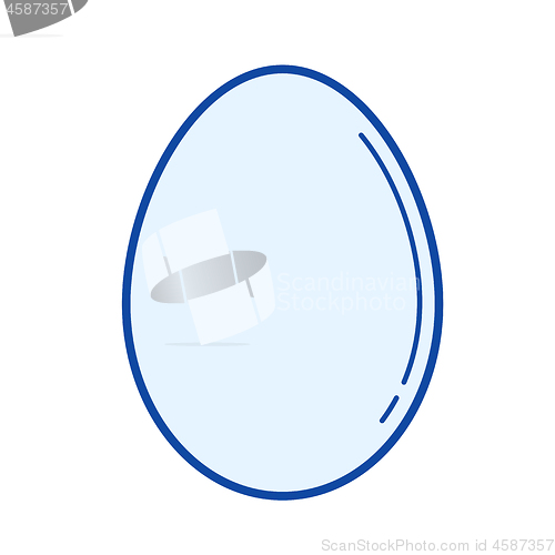 Image of Raw egg line icon.