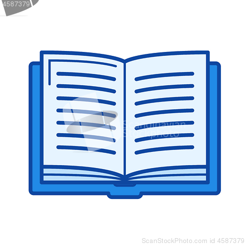 Image of Student book line icon.