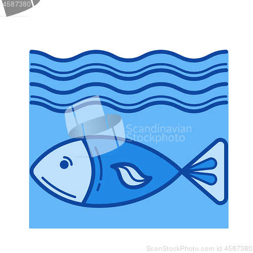 Image of Fish line icon.