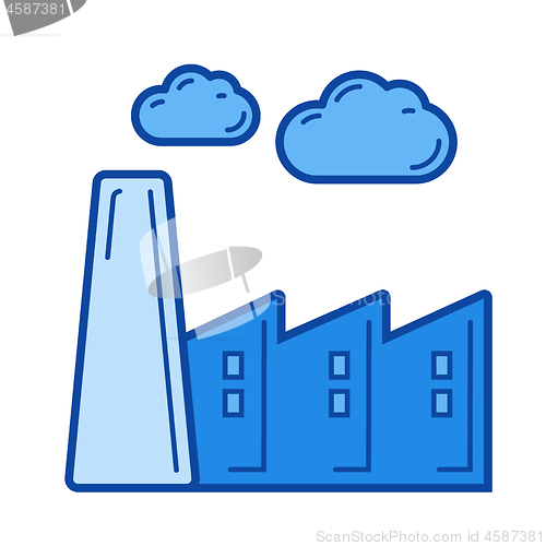 Image of Carbon emission line icon.