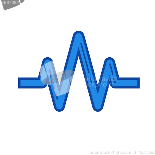 Image of Sound wave line icon.