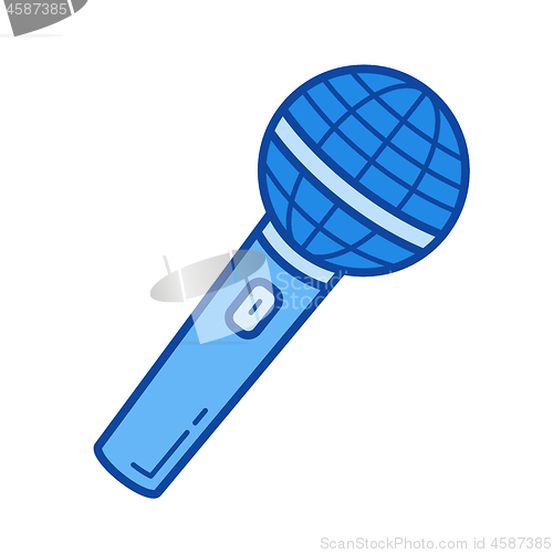 Image of Radio microphone line icon.