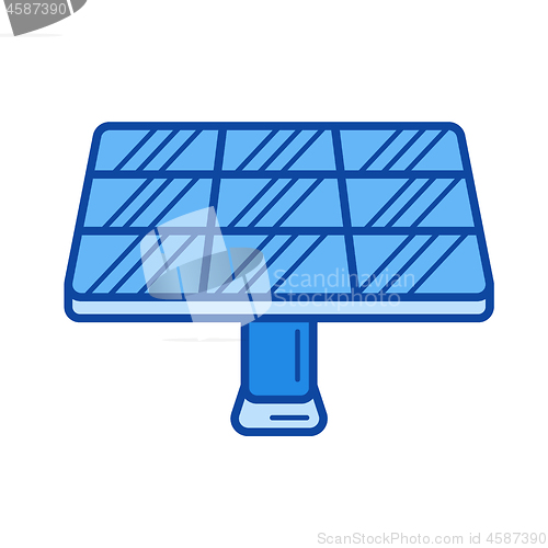 Image of Solar panel line icon.