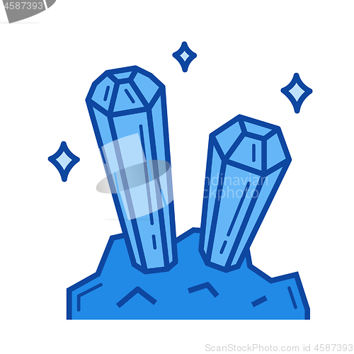 Image of Mineral industry line icon.