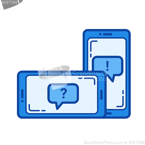 Image of Student chat line icon.
