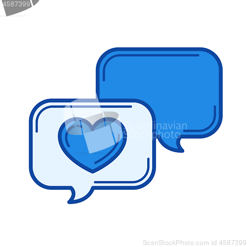 Image of Love chat line icon.