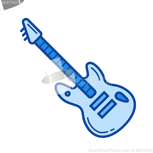 Image of Rock guitar line icon.