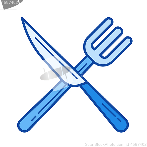 Image of Cutlery line icon.