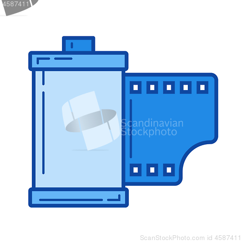 Image of Film cartridge line icon.