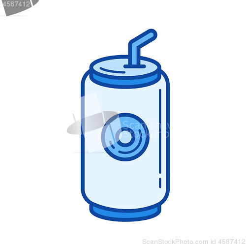 Image of Soda can line icon.