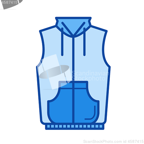 Image of Waistcoat line icon.