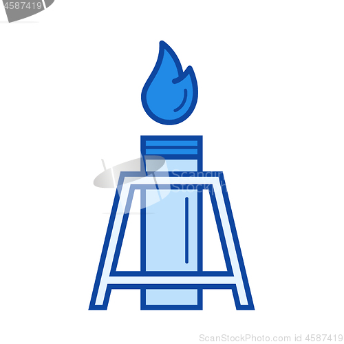 Image of Oil well line icon.
