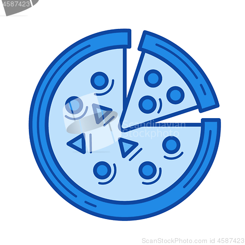 Image of Italian pizza line icon.