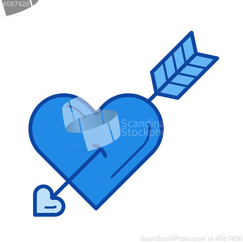 Image of Valentine day line icon.