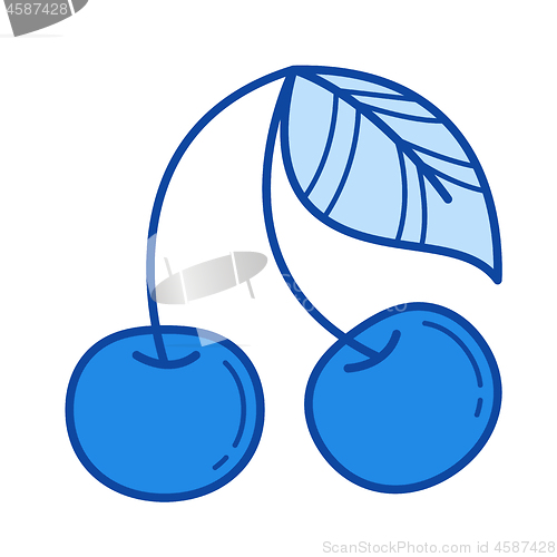 Image of Cherry line icon.