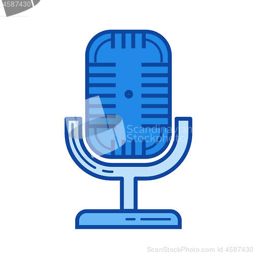 Image of Studio microphone line icon.
