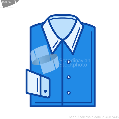 Image of Folded shirt line icon.