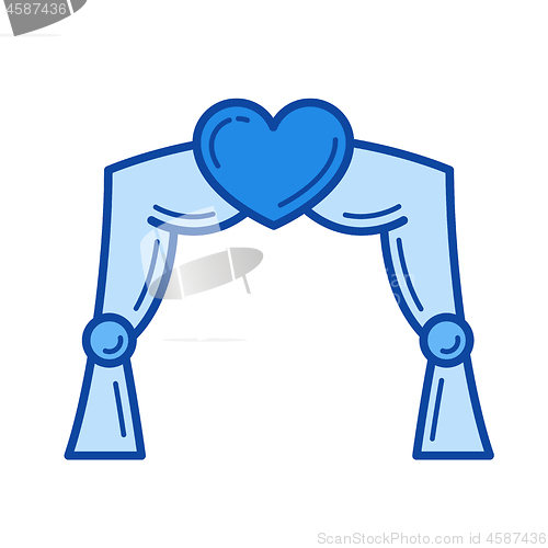 Image of Wedding arch line icon.