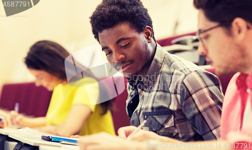 Image of group of international students in lecture hall
