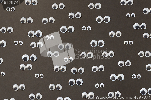 Image of Pattern from Googly eyes of different sizes.