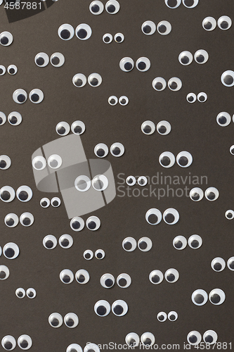 Image of Plastic Googly eyes background for toys and dolls.