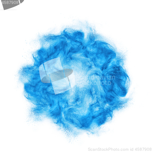 Image of Blue powder explosion in the classic blue color.