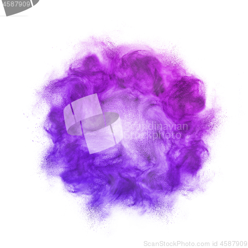 Image of Powder violet splash as a creative frame.