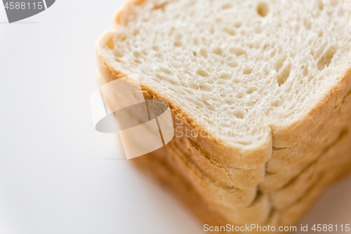 Image of close up of white toast bread