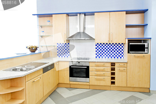 Image of Blue kitchen horizontal