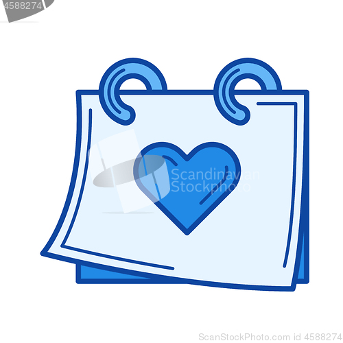 Image of Wedding day line icon.