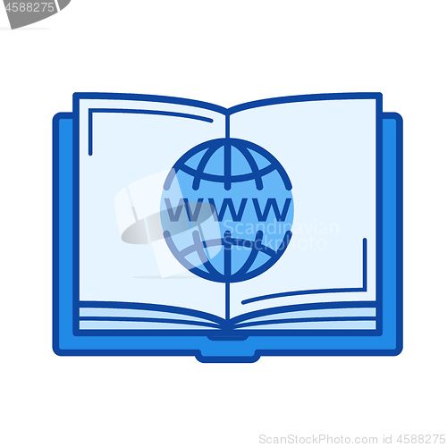 Image of Online education line icon